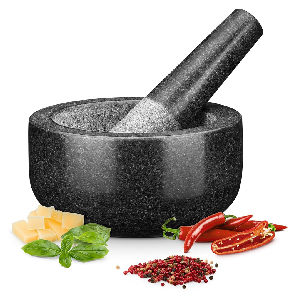 Mortar Pestle Granite - Natural Stone Garlic Press, Stone Mortar,