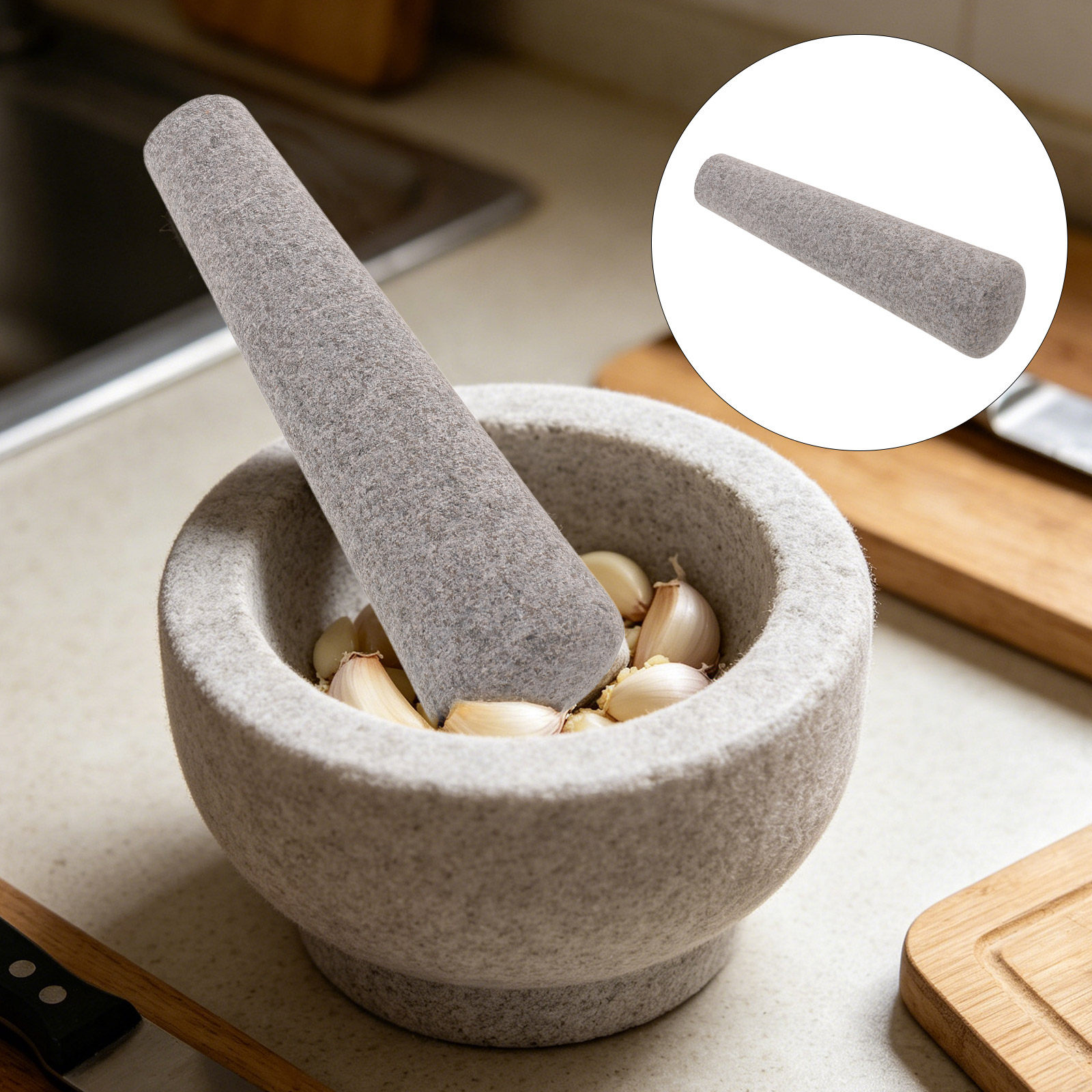 Grinding Stone Pestle Garlic T - огляд і ціна Mortar Pestle Granite