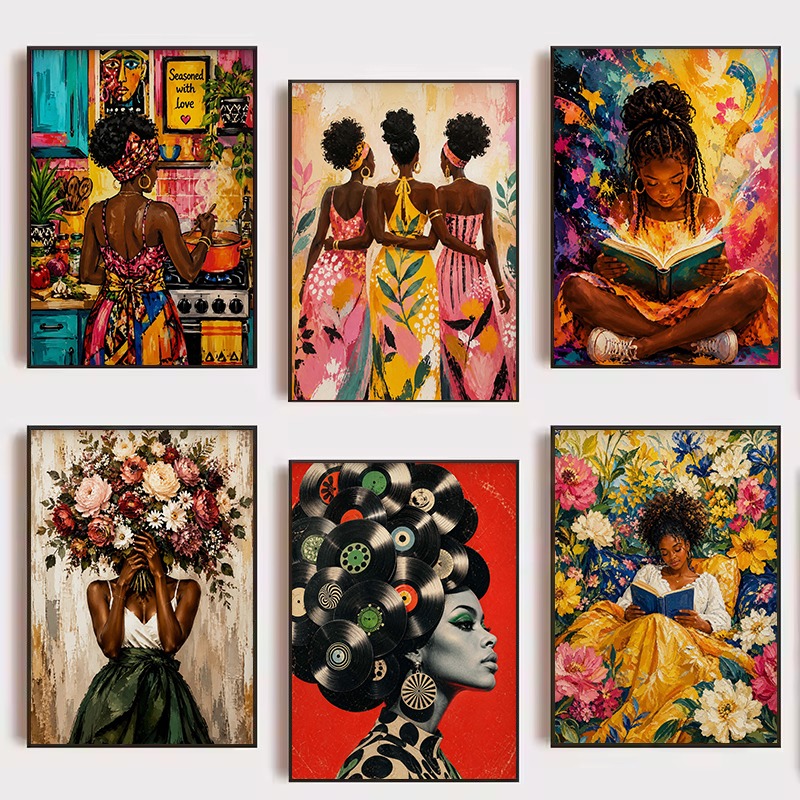 Colorful Afro Pop Art Black Wo - огляд і ціна Home Cooking Reading