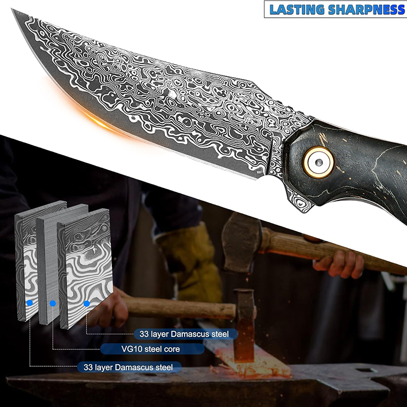 Handmade Damascus Steel Foldin - огляд і ціна Home Cooking Adventures